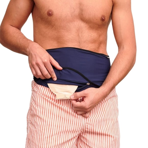Cinturón De Ostomía Azul Para Colostomía Ileostomía O Urostomía Del Abdomen