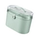 thumbnail image 3 of Caja de almacenamiento multifuncional, 2 compartimentos con tapa y asa, portátil para niños, juguetes, papelería, artículos pequeños, oficina familiar Verde, 3 of 4