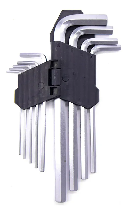 Genérico - Kit Set Juego De Llaves Allen Hexagonal 9 Piezas Makawa