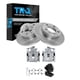 thumbnail image 1 of Kit de pastillas y discos de freno traseros TRQ cerámicos para Audi TT y Jetta, 1 of 9