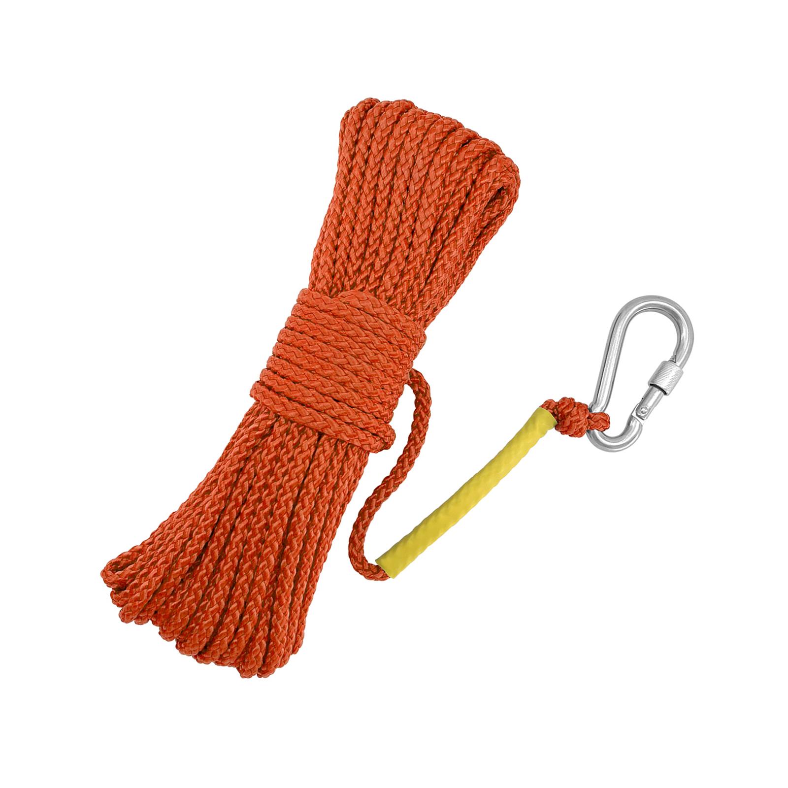 Magideal - Cuerda De Nailon Para Pesca, Con De Resorte, Cuerda De Cuerda De Línea De Alta Resistencia Para Imán, Tienda , Cuerda Para Recuperar Naranja