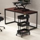 thumbnail image 2 of Rolling Cart Simple Houseware, 3 niveles, metal pesado, negro, 2 of 6