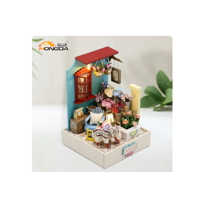China - Casa Miniatura Diy ""Florería Encantada"" Con Luces Led – Kit De Madera S2202