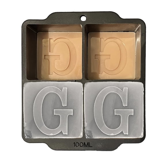 Bandeja para Cubitos de Hielo ZXYJJN 5 cm Monograma de Silicona 4 Cavidades