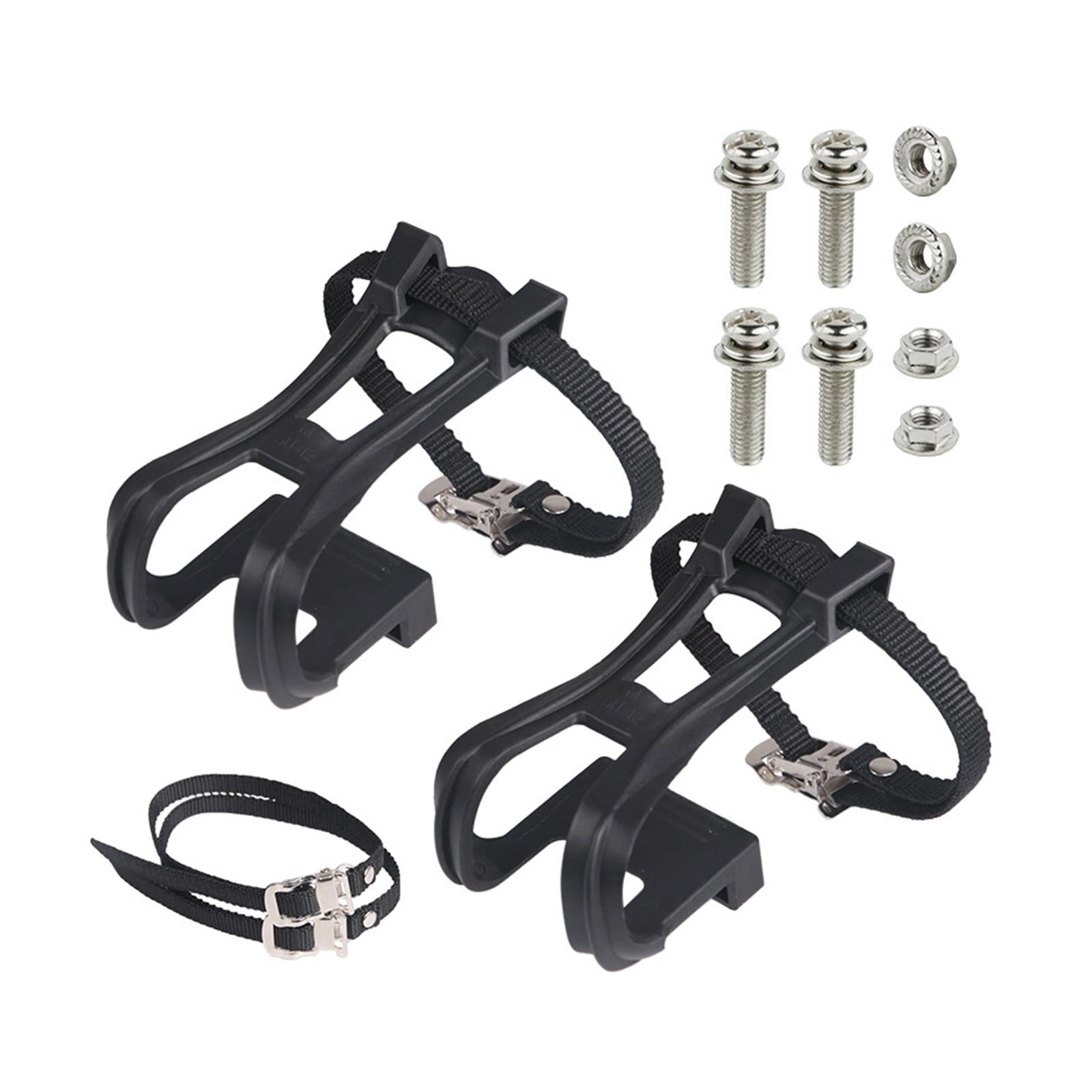 Magideal - Correas De Pedal De Bicicleta Clips De Pedal Correas Cinta Cinturón Piñón Fijo Correa De Pies De Bicicleta Portátil Tiras De Reposapiés Para Bicicleta 4 Correas