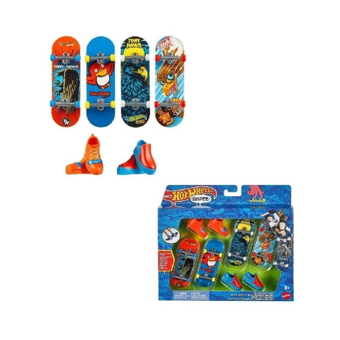 Vehículo De Juguete Hot Wheels Skate Paquete De Patinetas Con Tenis Tony Hawk Pájaros