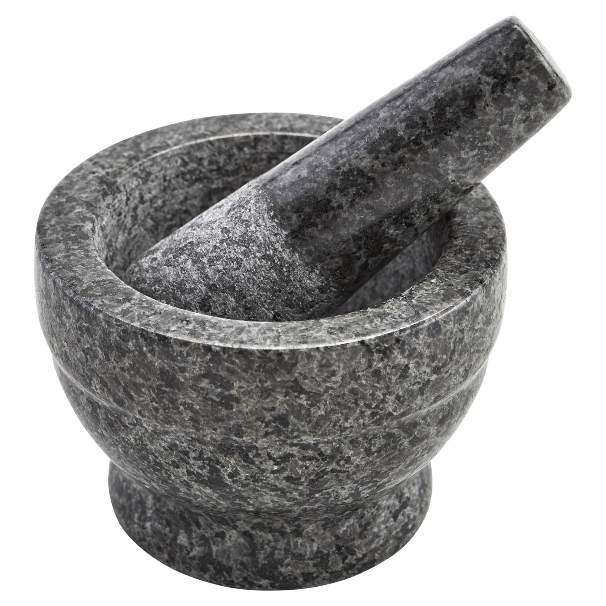 Mortero Y Maja Imusa Usa, Granito Pulido Pequeño, 9,5 Cm