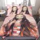 thumbnail image 1 of Demon Slayer Nezuko 3-Piece Bedding Set Warm And Comfortable Soft Duvet Cover Bed Set with 1 Duvet Cover And 2 Pillowcases for Boys Girls Kids Adult Bedroom All Season, 1 of 3