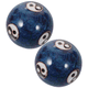 thumbnail image 2 of 1 Set Enamel Chinese Tai Chi Pattern Blue Health Balls Baoding Balls Exercise Massage Balls Stress Relieve Hand Exercise, 2 of 3