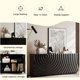 thumbnail image 3 of Gabinete de bufé con almacenamiento,4 puertas Moderno Accent Storage Sideboard,Lujoso bufé de gabinete de piso con antidumping independiente para cocina, 3 of 5