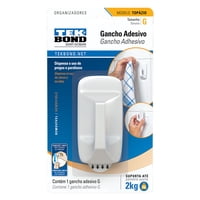 Ganchos Adhesivos Plástico Topacio Blanco G - 2Kg 1Un. - Tekbond