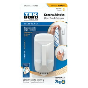 Ganchos Adhesivos Plástico Topacio Blanco G - 2Kg 1Un. - Tekbond