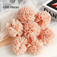thumbnail image 1 of suxuMhao Pompones de Manualidades, 100 Piezas Bolas de Pompones de Malla Naranja Rosa, Pompones de Malla Elásticos de 0.98 Pulgadas de Diámetro, Pompones de Tela, Bola Hecha a Mano DIY para, 1 of 3