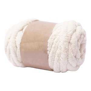 Bothyi - Hilo Grueso Grueso Tejido A Mano Hilo De Peso Diy Para Hacer Alfombras Tejer Beige Blanco