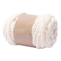 Bothyi - Hilo Grueso Grueso Tejido A Mano Hilo De Peso Diy Para Hacer Alfombras Tejer Beige Blanco