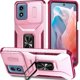 thumbnail image 1 of Funda Armada para Motorola Moto G22 con Tapa Deslizante y Soporte Magnético Giratorio Rosa, 1 of 5