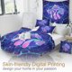 thumbnail image 4 of Moon Wolf Bedding Green Watercolor Forest Wolf Landscape Duvet Cover Sets 3 Pieces Wild Animal Bedding Set, 4 of 5