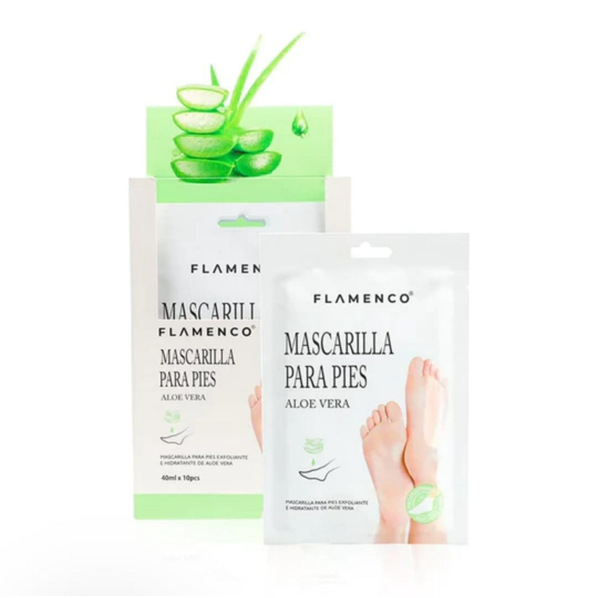 Flamenco - Mascarilla Para Pies Exfoliante E Hidratante De Aloe Vera