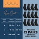 thumbnail image 5 of Calcetines de algodón Special Essentials para diabéticos, 12 pares, negros, 5 of 7