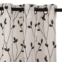 Masel - Set 2 Cortinas Velo Bordado Teresita 1.40 X 2.25 Negro