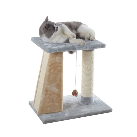 Cat Scratcher Armarkat X2001 de madera auténtica de dos niveles con alfombra de sisal