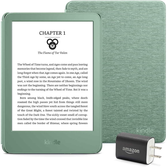 Kit Kindle 2024 M 6 in 16 GB con funda de tela y adaptador 9 W