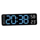 thumbnail image 2 of Reloj Despertador Digital De Diseño Moderno, Soporte De Pared Para Sala De Estar, Escritorio, Dormitorio, Luz Azul, 2 of 3