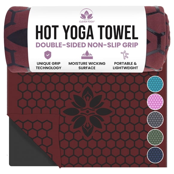 Toalla de yoga Clever Yoga Hot, antideslizante, absorbente de sudor