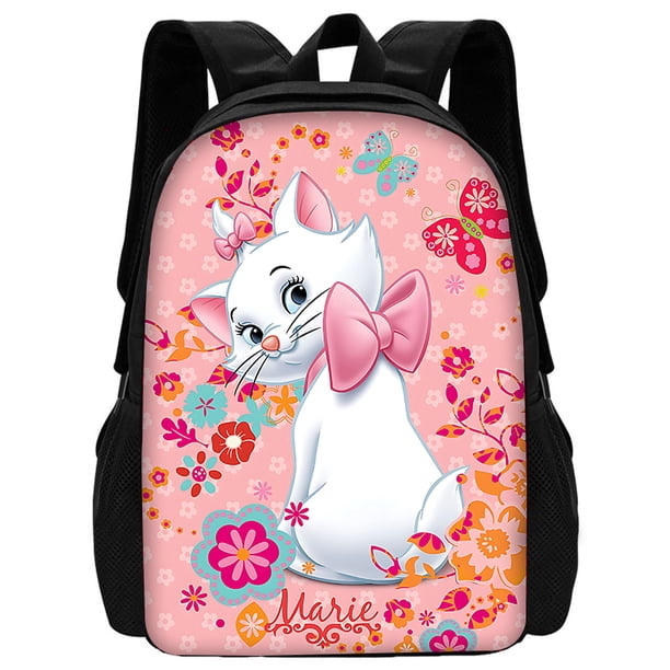 3 pcs set Cartoon Maries Cat Child School Backpack with Lunch Bags ,Pencil Bags ,Cartoon School Bags for Boys Girls Best Gift