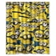 thumbnail image 1 of Cortina de ducha de los Minions, juego de cortina de baño con ganchos, tamaño 60 x 72 pulgadas, 1 of 3