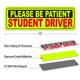 thumbnail image 2 of Juego de 3 letreros magnéticos para coche, reflectantes, Anley, para estudiantes y conductores, 2 of 6