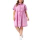 thumbnail image 1 of Agnes Orinda Disfraces de Halloween para Mujeres Tallas Grandes Vestido de Mezclilla Babydoll de Escuela Colegio con Botones Abajo Cuello de Solapa Mangas Cortas Casual Camisa de Jean con Bolsillos 3X, 1 of 6