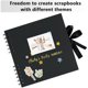 thumbnail image 1 of Álbum Scrapbook Vienrose 8x8 Pulgadas Negro 40 Hojas DIY, 1 of 3