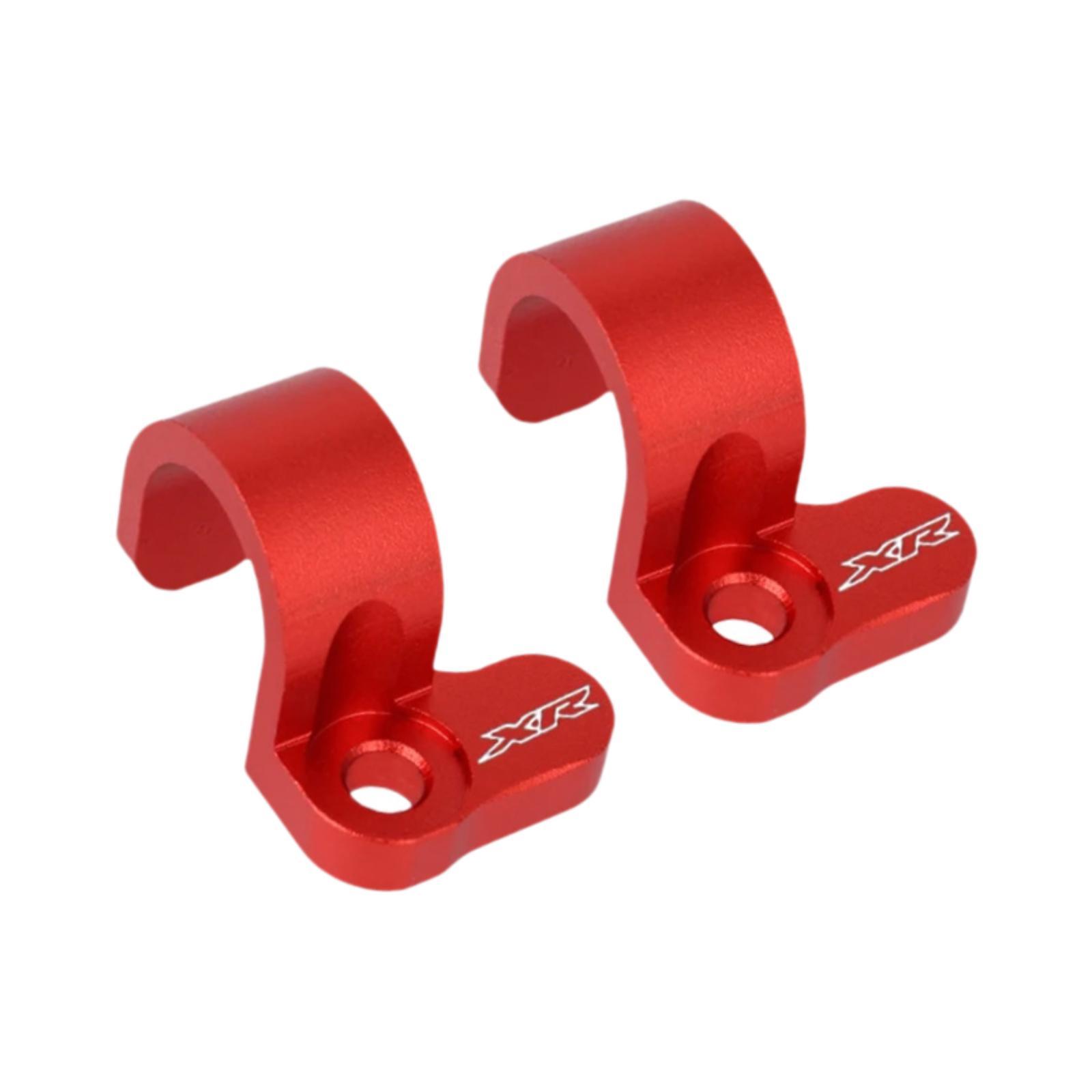 Ioensy - Abrazadera Guía De Manguera De Freno Trasero Resistente De 2 Piezas Para Coches Xr600 Xr650 Xr400R, Color Rojo