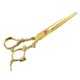 thumbnail image 1 of Tijeras de pelo de Unique Bargains Tijeras de corte de pelo Tijeras de recorte de pelo de acero inoxidable 6.5" de largo tono dorado, 1 of 6