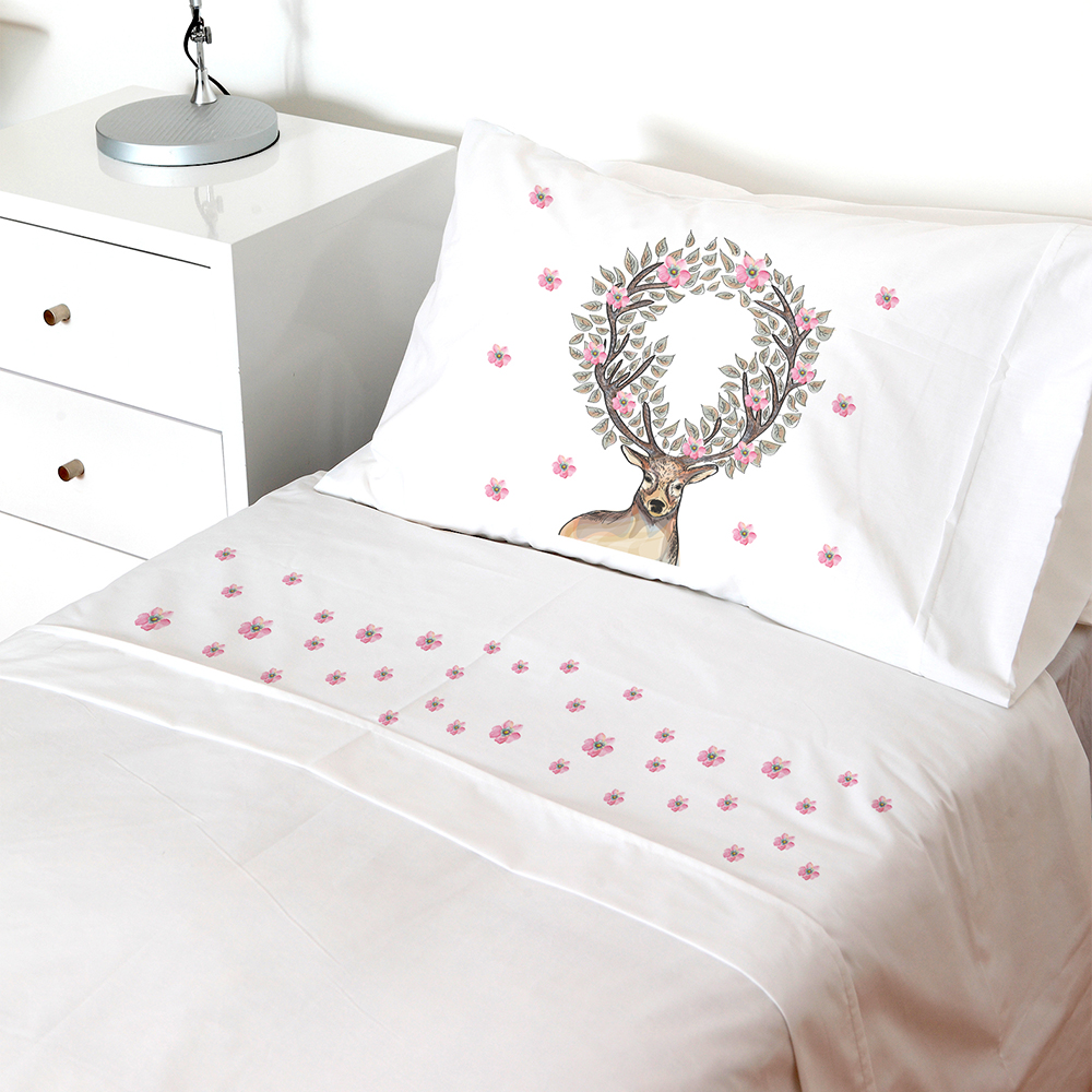 Tuyo Print - Juego De Sábanas 1,5 Pl Venado