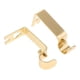 thumbnail image 1 of Juego de 2 piezas ajustable metal cortina poste barra soporte de pared gancho titular de oro, 1 of 3