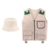 Bothyi - Kits De Exploradores Para Niños, Chaleco Tipo Cargo Y Sombrero Para Regalo De Cumpleaños De Halloween, Niños Y Adolescentes