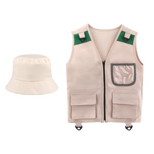 Bothyi - Kits De Exploradores Para Niños, Chaleco Tipo Cargo Y Sombrero Para Regalo De Cumpleaños De Halloween, Niños Y Adolescentes