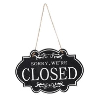 Magideal - Letrero De Y Cerrada De , Letrero Para Colgar En Reversible Para , Tienda, , Negro