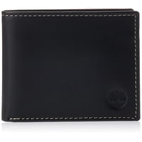 Cartera De Cuero Para Hombre Timberland Con Bolsillo Abatible, Negro