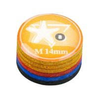 Magideal - Punta De Taco De Billar, Pu, Pieza De Reparación Ligera, Accesorio De Billar Duro, Diámetro De 0,55 Pulgadas, Para Entusiastas Del Billar, Adultos Amarillo