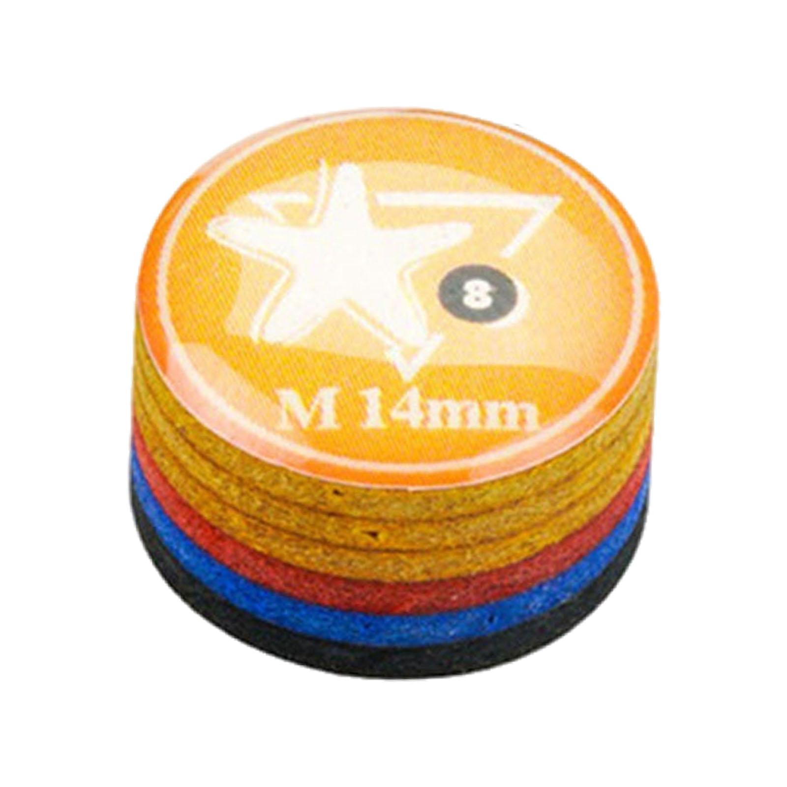 Magideal - Punta De Taco De Billar, Pu, Pieza De Reparación Ligera, Accesorio De Billar Duro, Diámetro De 0,55 Pulgadas, Para Entusiastas Del Billar, Adultos Amarillo
