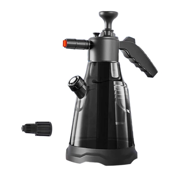 Pulverizador de espuma con bomba manual, pulverizador de jabón presurizado manual, regadera portátil, pulverizador de agua en ángulo de 70 grados para Sin cubierta blanca