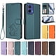 thumbnail image 3 of Funda Billetera con Relieve de Gato para Motorola MOTO G85 5G, Verde Oscuro, 3 of 6