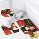 thumbnail image 4 of Buffy la cazavampiros-theme 4-Piece Shower Curtain Set with Rugs, Waterproof Bathroom Decor Set Includes Bath Mat, U-Shaped Rug, Toilet Lid Cover and Curtain with Hooks, 4 of 6