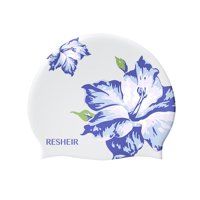 Ioensy - Gorro De Natación De Silicona Gorro De Natación Para Adultos Para Entrenamiento Intensivo Vela Piragüismo Lirio Blanco