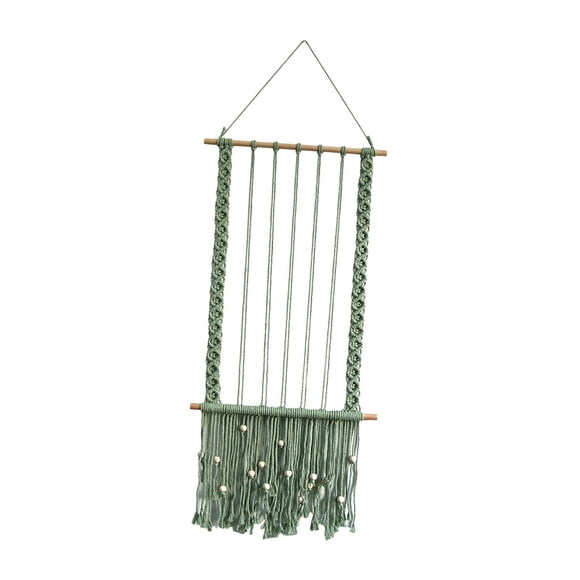 Boho Macramé Decoración De Pared Marcos De Fotos Dormitorio Collage Colgante Foto Exhibición Verde