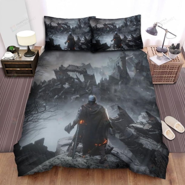 Dark Souls The Ashen One In Ringed City Quilt Duvet Cover Set Bedspread3-Piece Bedding Set