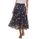 thumbnail image 1 of INSPIRE CHIC Falda Floral de Mujer con Volantes en Capas de Chifón A-Line Maxi Falda Azul Antiguo L, 1 of 6
